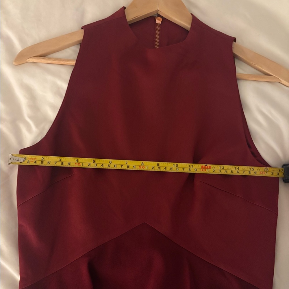 Ted Baker Burgundy/Maroon Sleeveless High/Low Dress - size 6 - Picture 14 of 16
